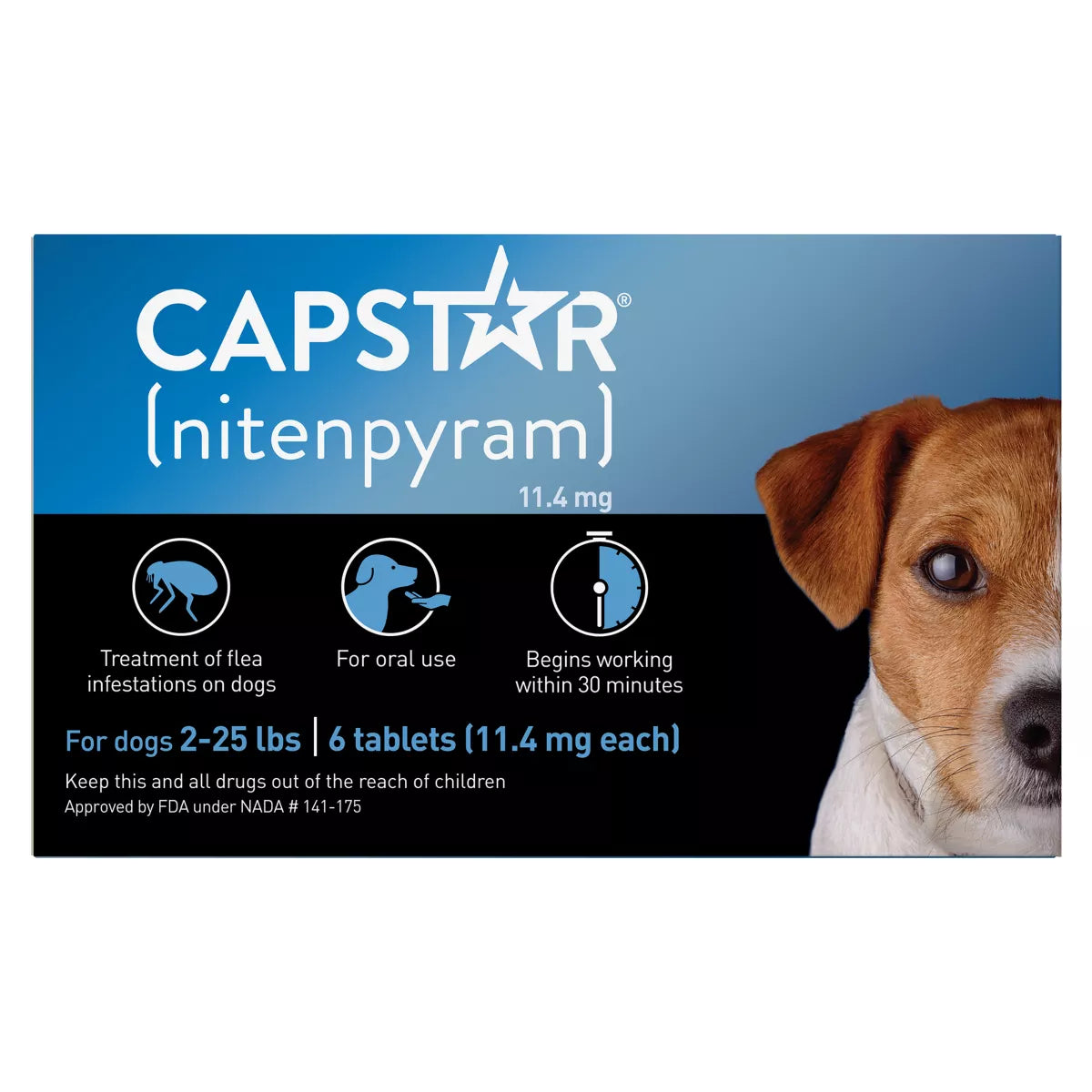 Capstar Fast-Acting Oral Flea Treatment for Dogs 2-25 lbs
