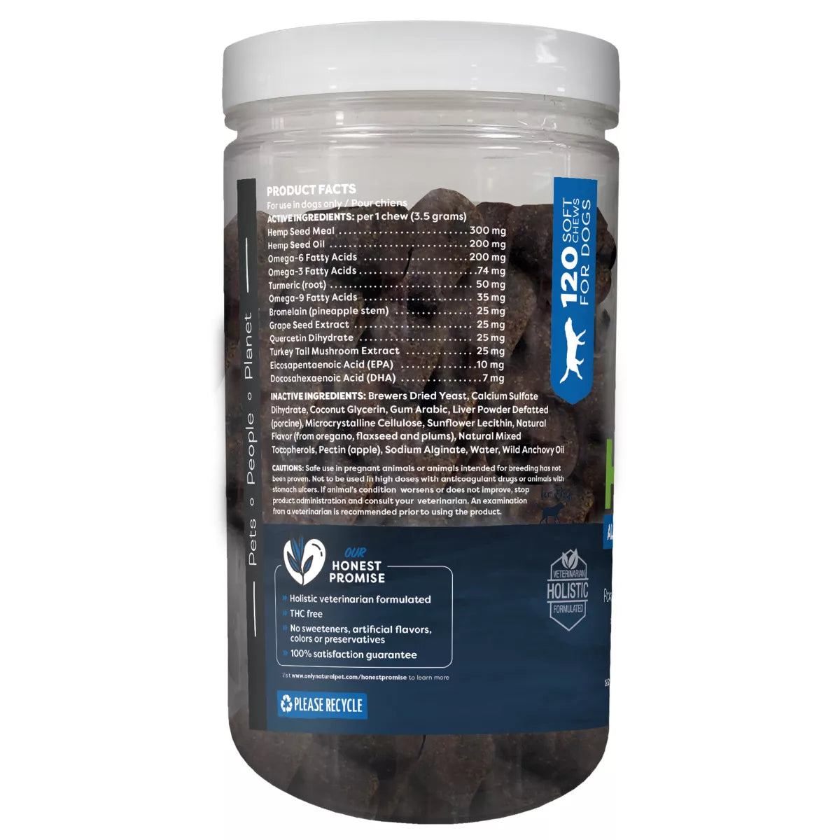Only Natural Pet® Hemp Allergy, Skin & Coat Soft Dog Chews