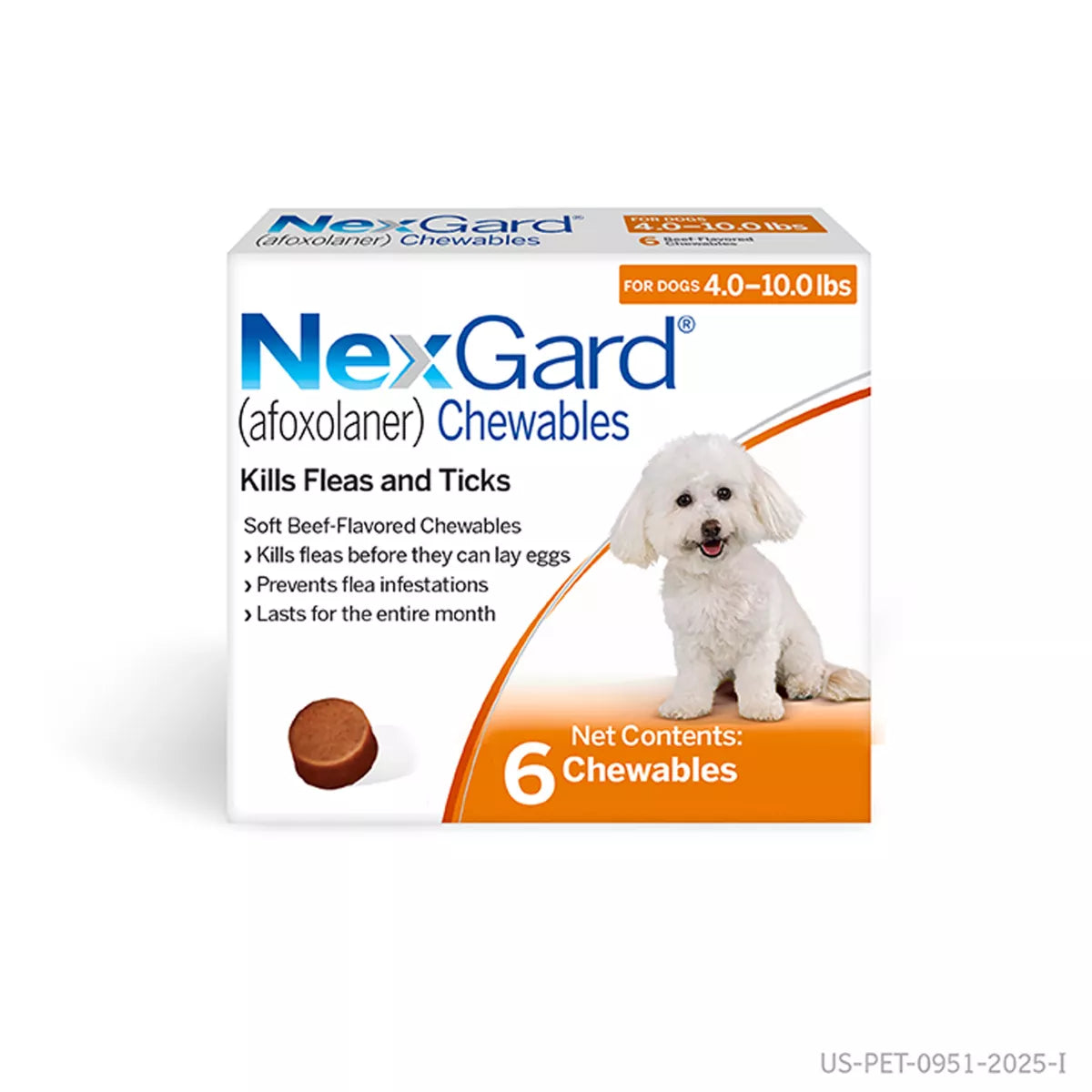NexGard Chewable Tablets for Dogs 4-10.0 lbs