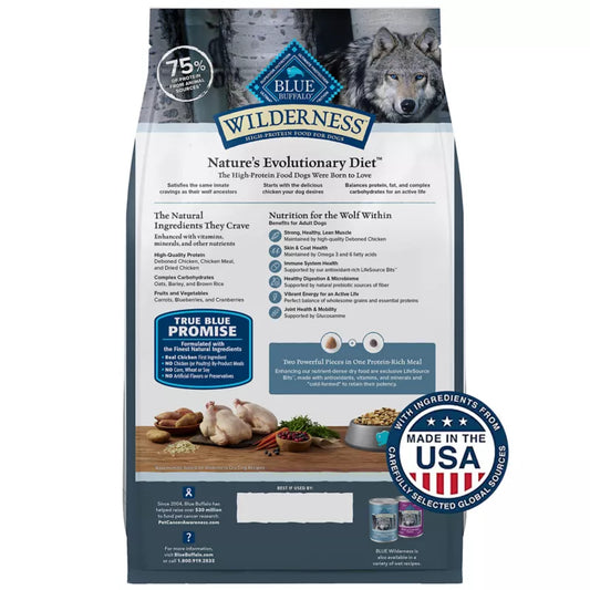 Blue Buffalo Wilderness High Protein Adult Dry Dog Food - Chicken - Image 2