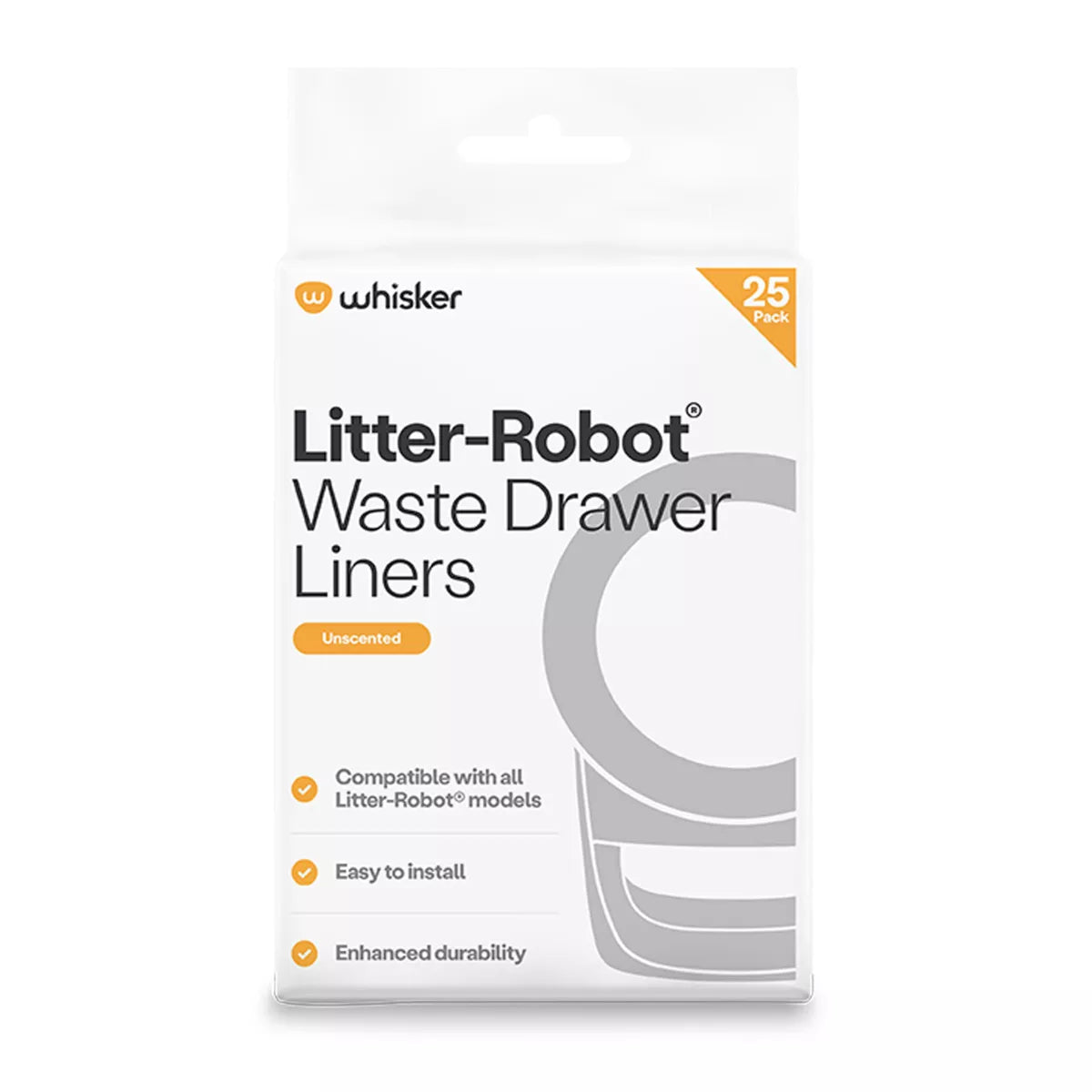 Whisker Litter-Robot Waste Drawer Liners, 25 Count