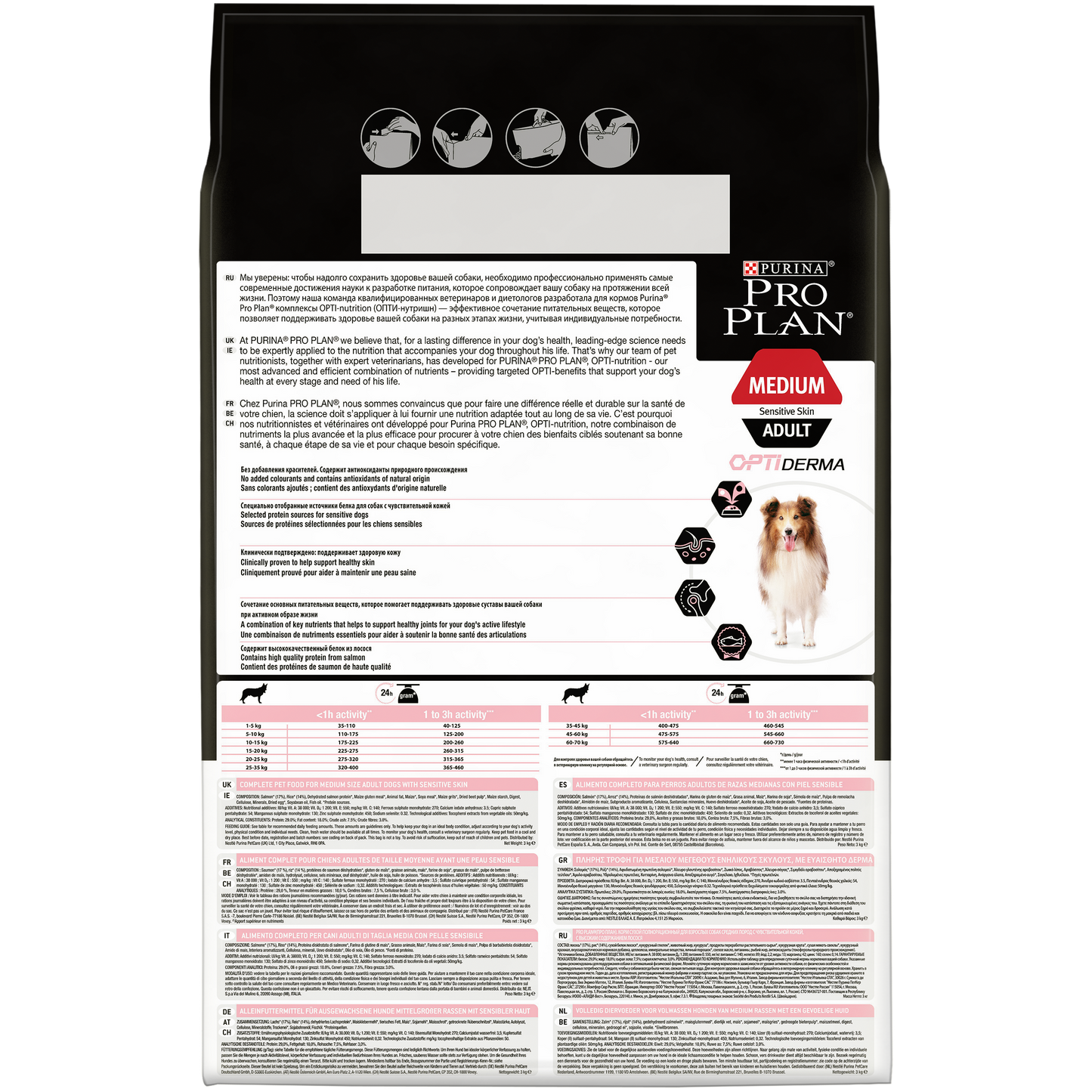 PURINA® PRO PLAN® Dog Medium Adult Sensitive Skin with OPTIDERMA® Rich in Salmon Dry Food