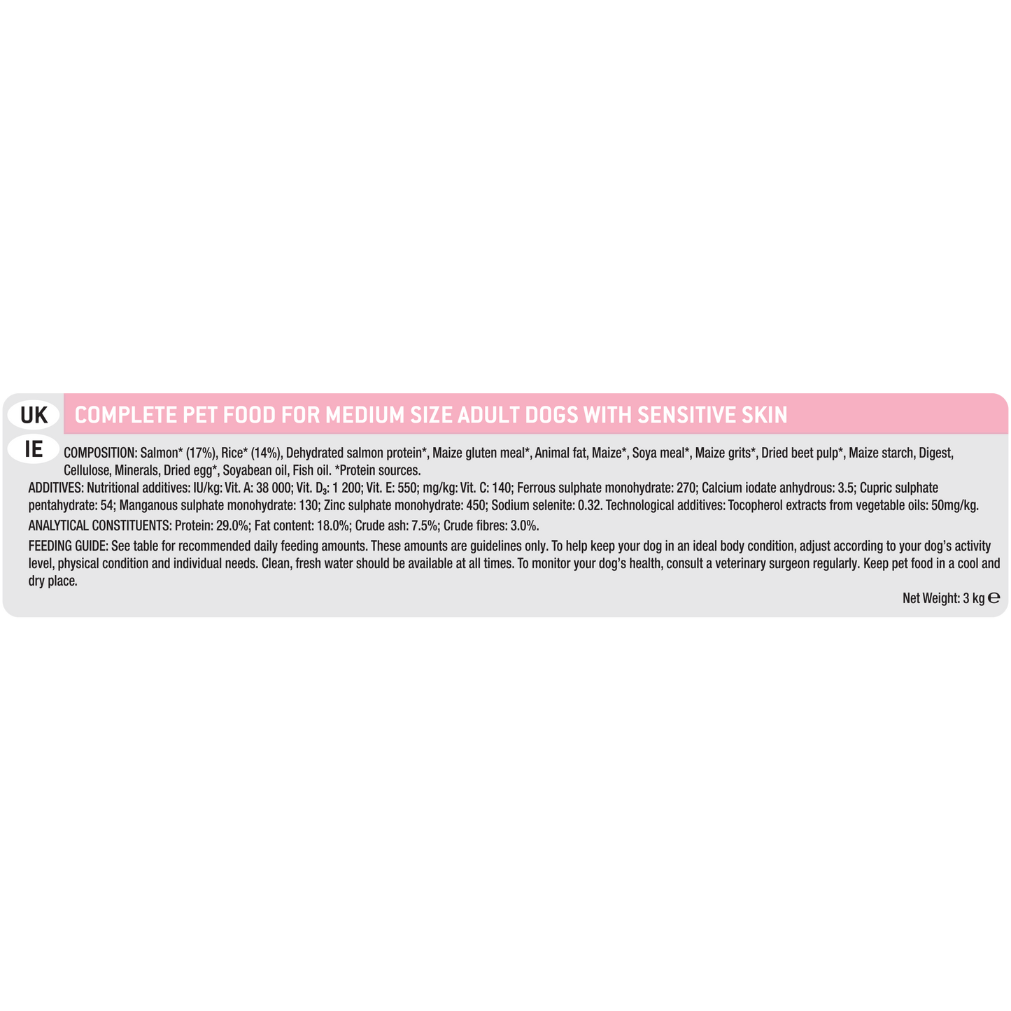 PURINA® PRO PLAN® Dog Medium Adult Sensitive Skin with OPTIDERMA® Rich in Salmon Dry Food