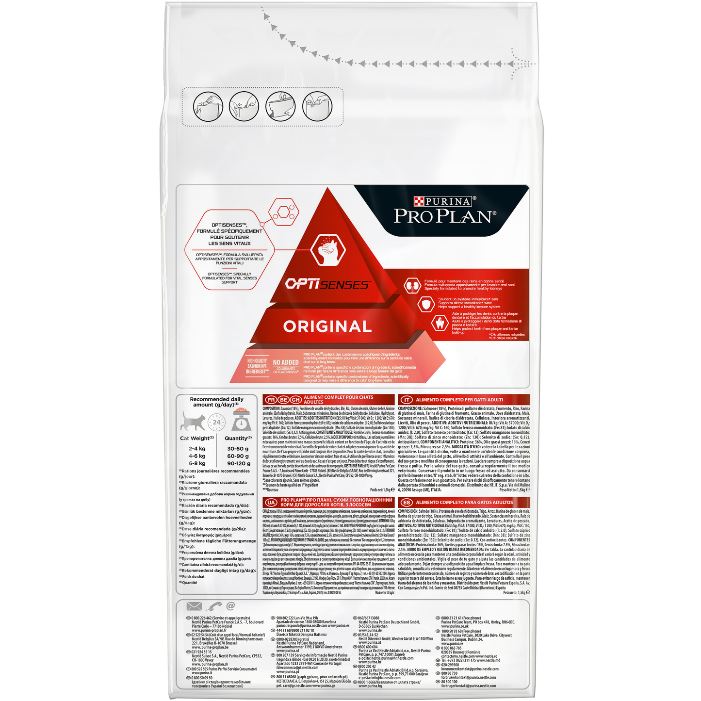 PURINA® PRO PLAN® Vital Functions Adult 1+ year Rich in Salmon Dry Cat Food - 1.5 KG