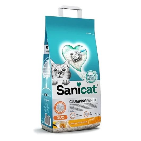 SaniCat Litter Vanilla Mandrin Clumping DUO 10L
