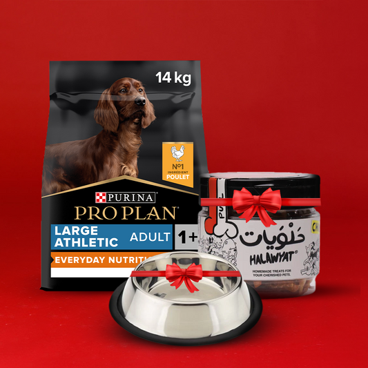 PRO PLAN® Large Athletic OPTIBALANCE® Dry Dog Food Rich in Chicken - 14kG + Treats  & Bowl Free🔖🎄