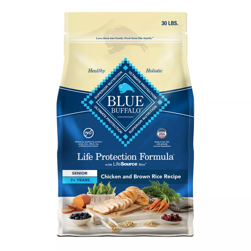 Blue Buffalo Life Protection Formula Senior 7+ Dry Dog Food - Chicken & Brown Rice