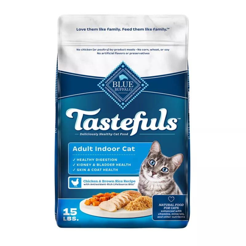 Blue Buffalo Tastefuls Adult Indoor Cat Dry Food - Natural, Chicken & Brown Rice