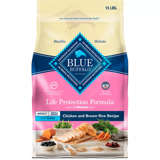 Blue Buffalo Life Protection Formula Small Breed Adult Dry Dog Food - Chicken & Brown Rice