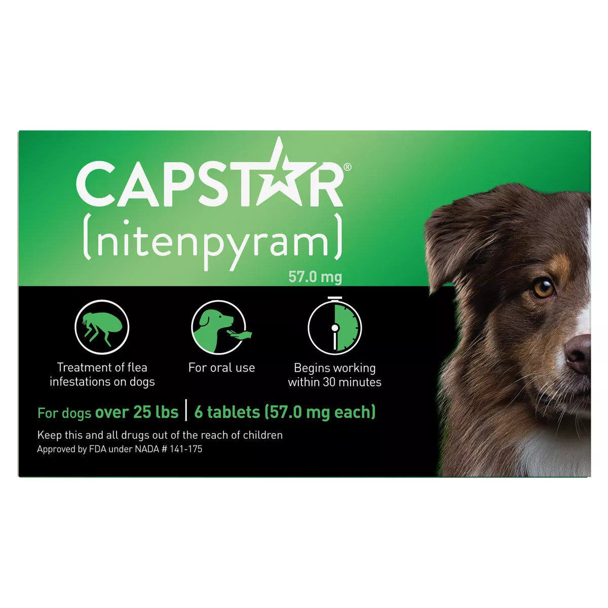 Capstar Fast-Acting Oral Flea Treatment for Dogs over 25 lbs
