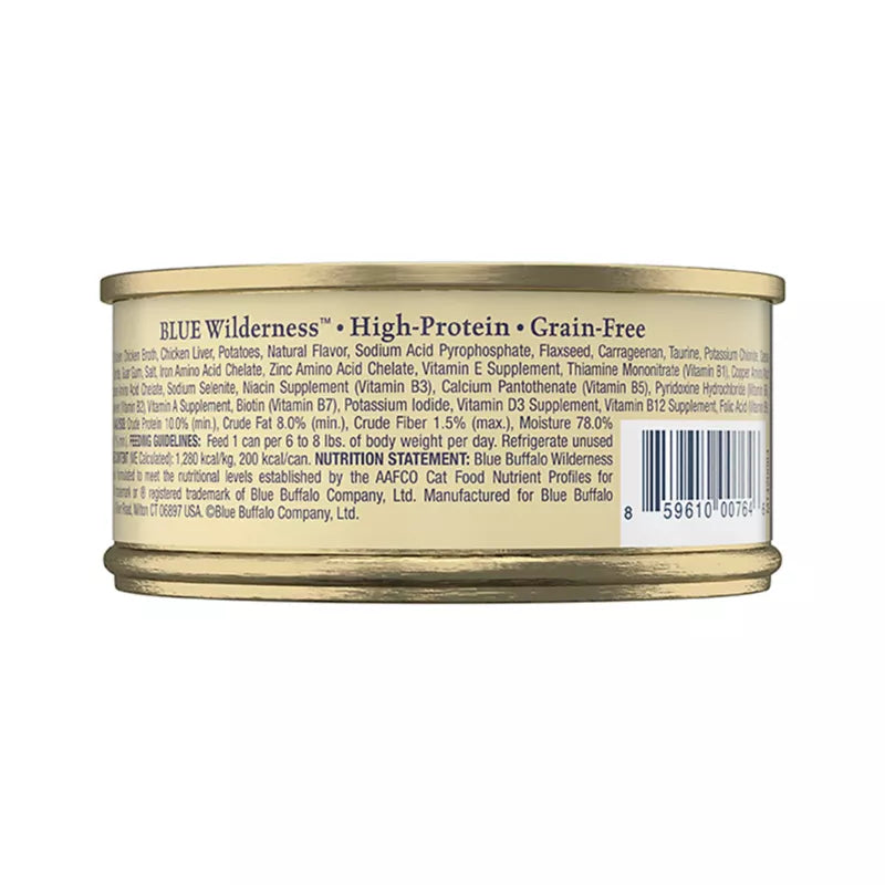Blue Buffalo Wilderness Adult Wet Cat Food - Grain Free, Pate, 5.5 oz - Image 2