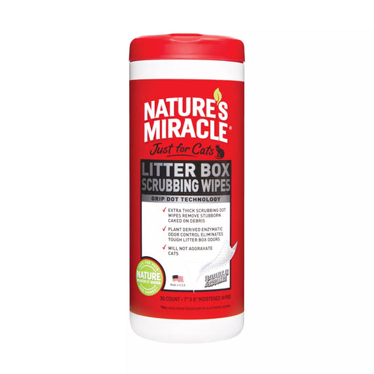 Nature's Miracle Litter Box Wipes, 30 Count