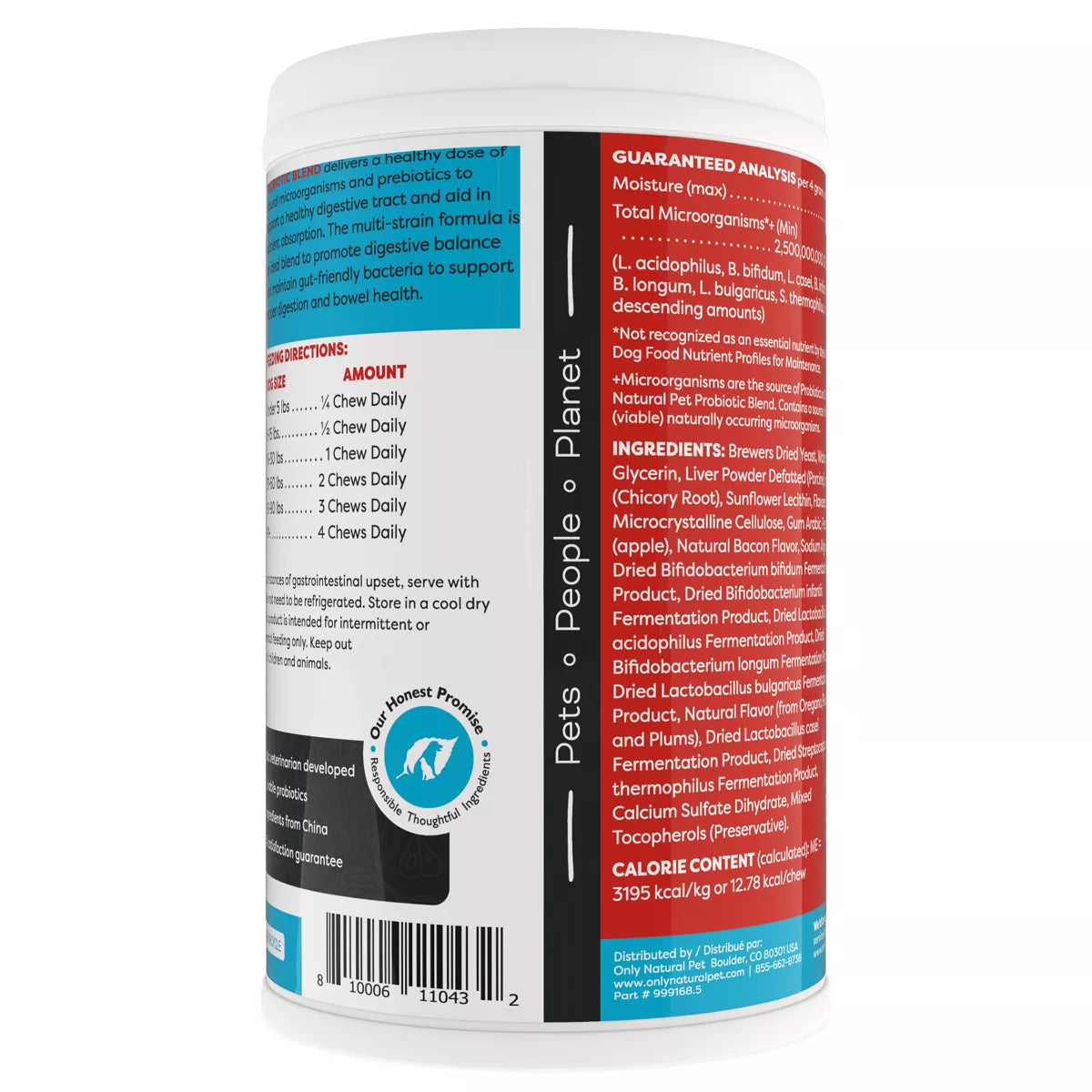Only Natural Pet® Dog Probiotic Blend Digestive Support Soft Chews, Natural Bacon Flavor