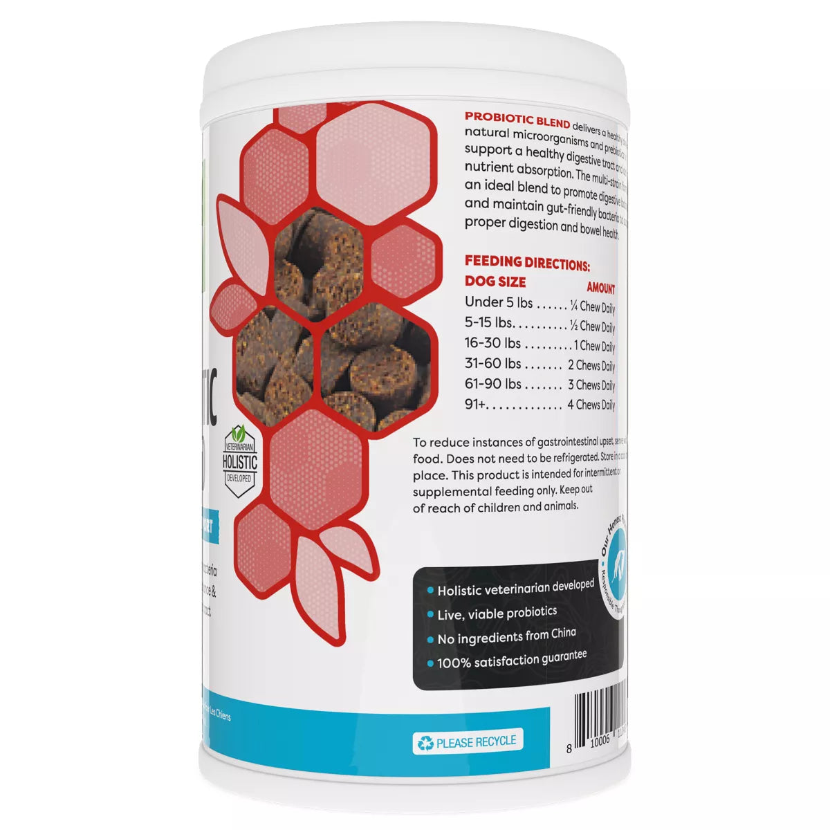 Only Natural Pet® Dog Probiotic Blend Digestive Support Soft Chews, Natural Bacon Flavor