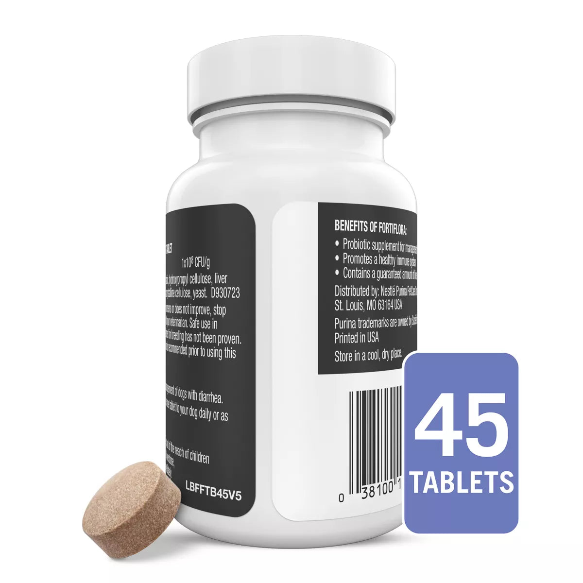 Purina® Pro Plan® Dog Veterinary Supplements FortiFlora Chewable Tablets, Liver Flavor, 45 Count
