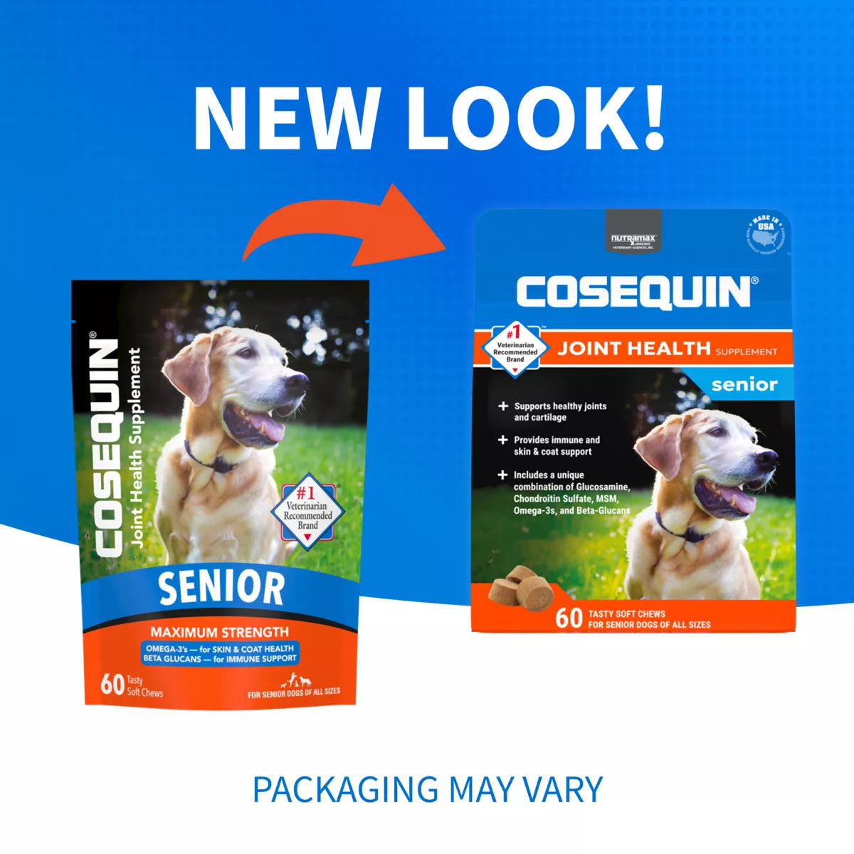 Nutramax® Cosequin® Joint Health Supplement for Senior Dogs - Maximum Strength Soft Chews - 60 Count