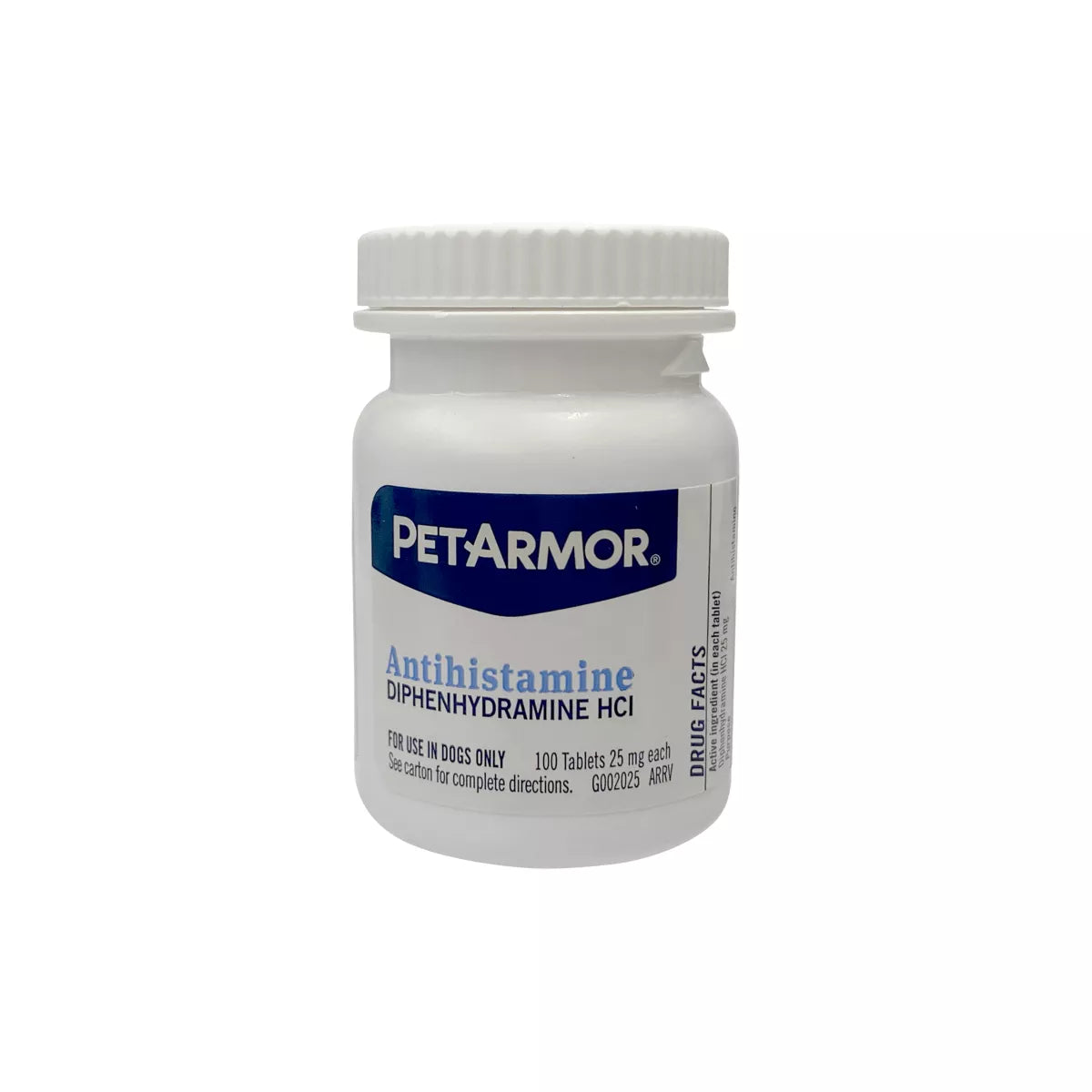 PetArmor Dog Antihistamine Diphenhydramine HCI Tablets, Itch Relief & Probiotic, 100 Count