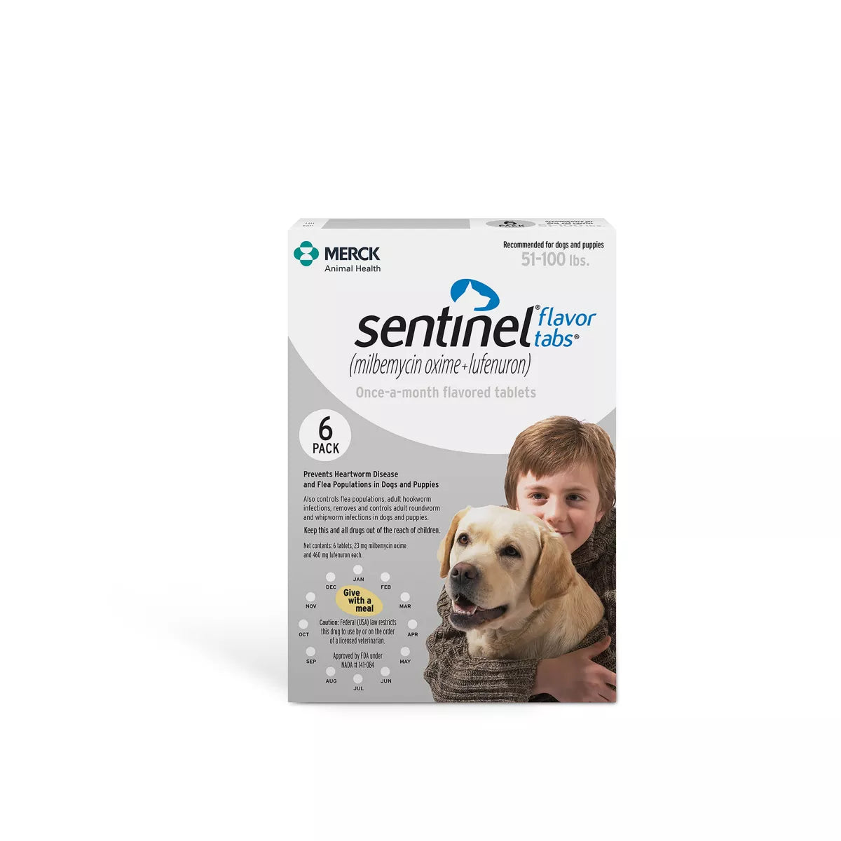 Sentinel Spectrum Chews for Dogs 50.1-100 lbs Blue - 6 Month or 12 Month Supply