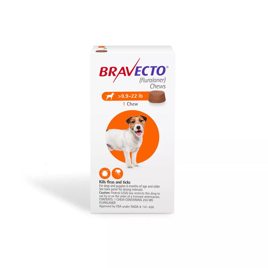 Bravecto Chews 88-123 lbs Pink, 1400 mg 1 chewable, 12 weeks acting