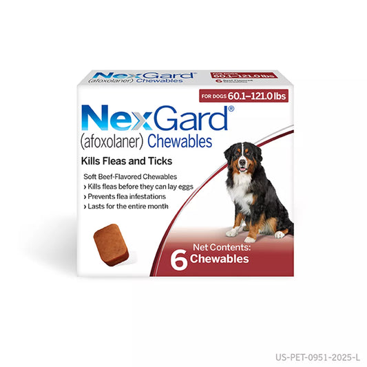 NexGard Chewable Tablets for Dogs 60.1-121 lbs