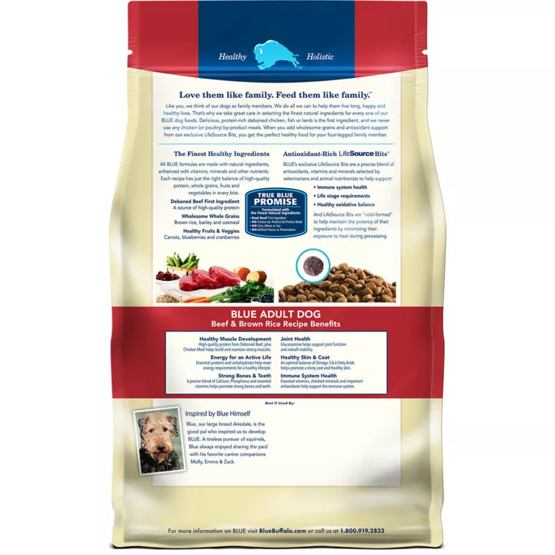 Blue Buffalo Life Protection Formula Adult Dry Dog Food - Beef & Brown Rice - Image 2