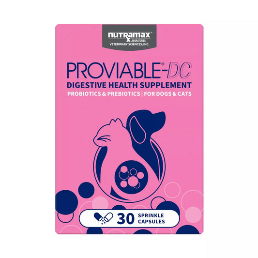 Nutramax® Dog & Cat Proviable Probiotics & Prebiotics Digestive Health Supplement, 30 Count