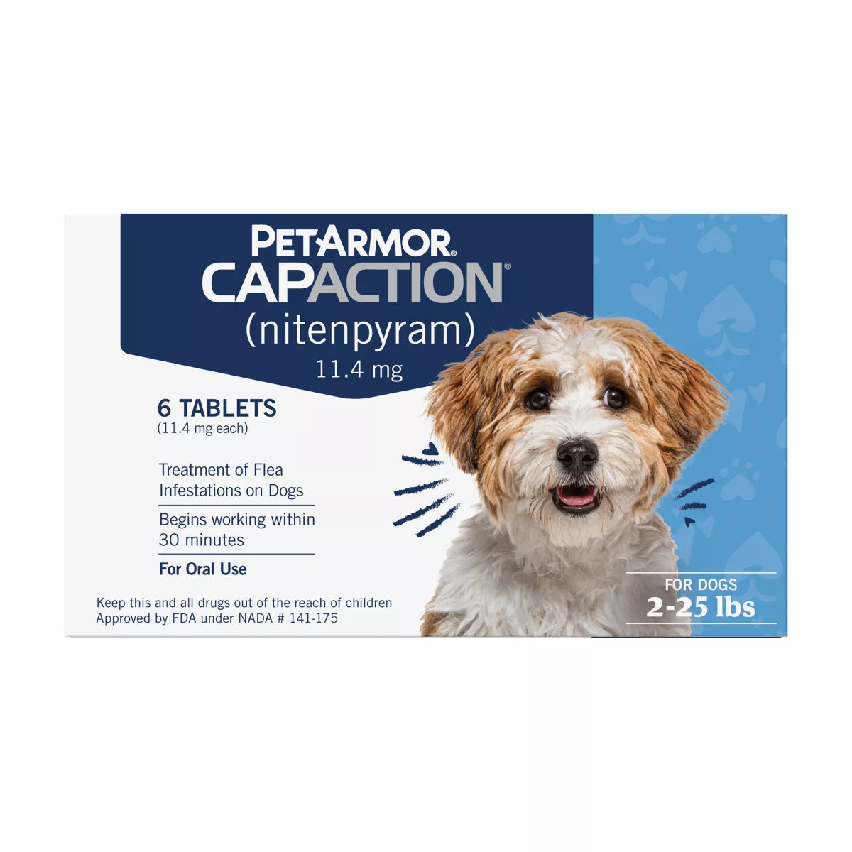 PetArmor CapAction Fast-Acting Oral Flea Treatment for Dogs 2-25 lbs, 6 doses