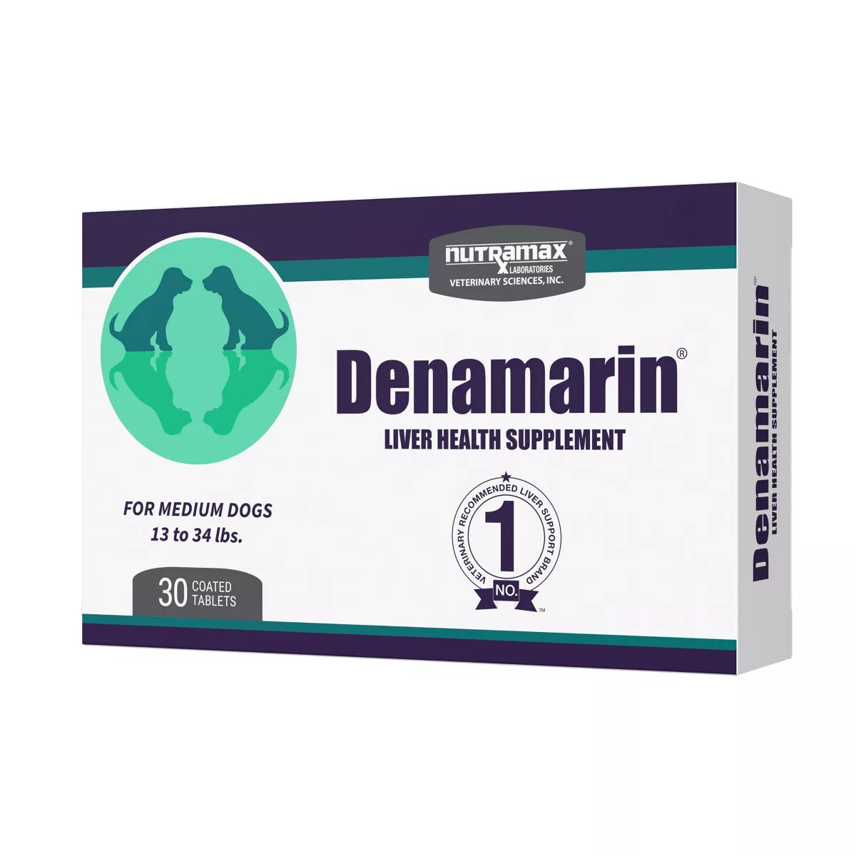 Nutramax Laboratories Veterinary Sciences Denamarin Dog Liver Health Supplement, Medium Dogs, 30ct