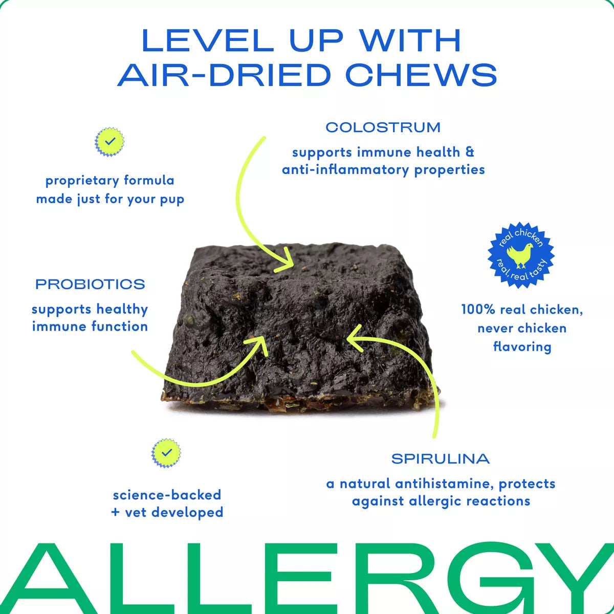 Native Pet Dog Allergy Chews for Immune & Seasonal Allergies, Made with Real Chicken, 60ct, 120ct