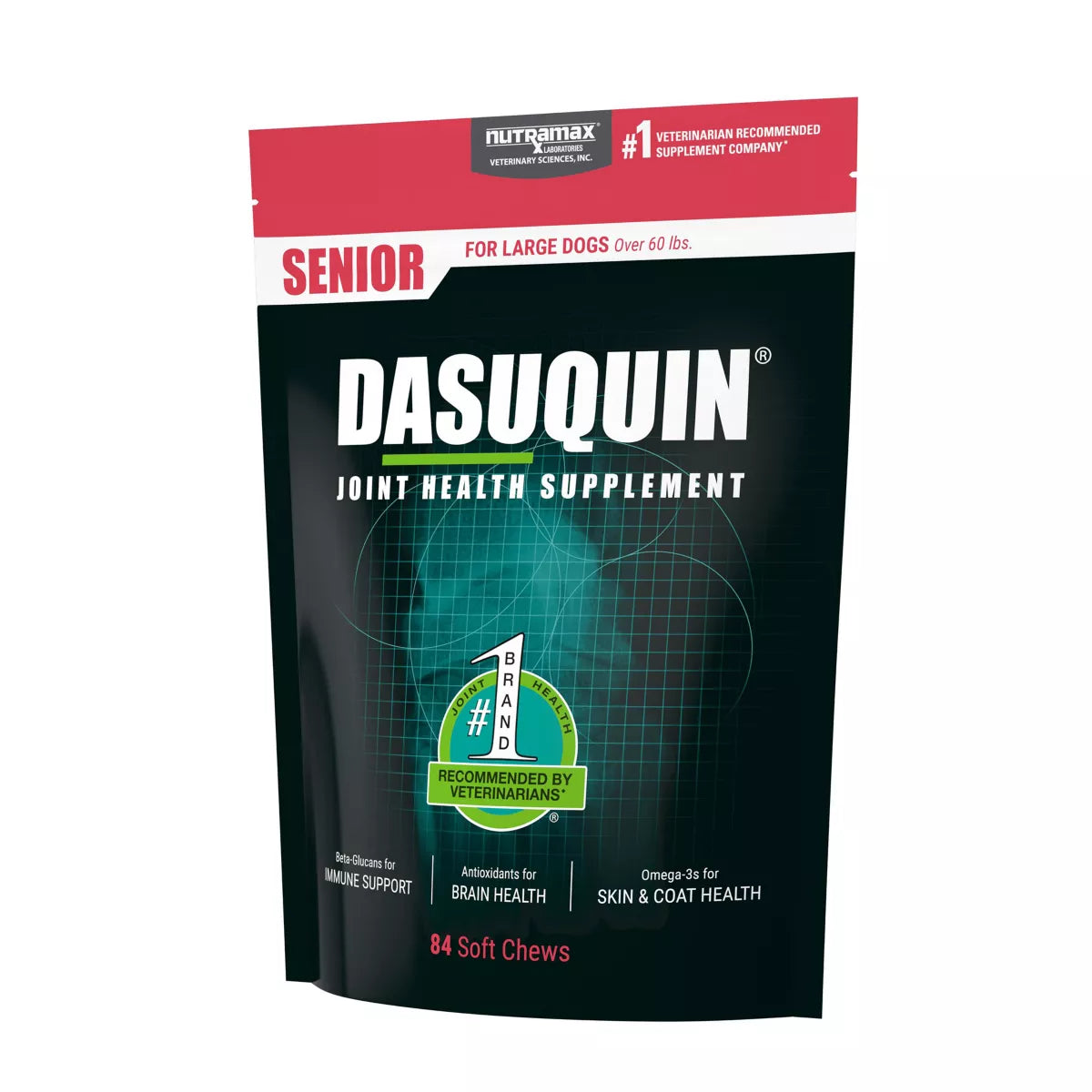 Nutramax Dasuquin® Joint Health Supplement for Large Senior Dogs Over 60 lbs, Soft Chews, 84 Count