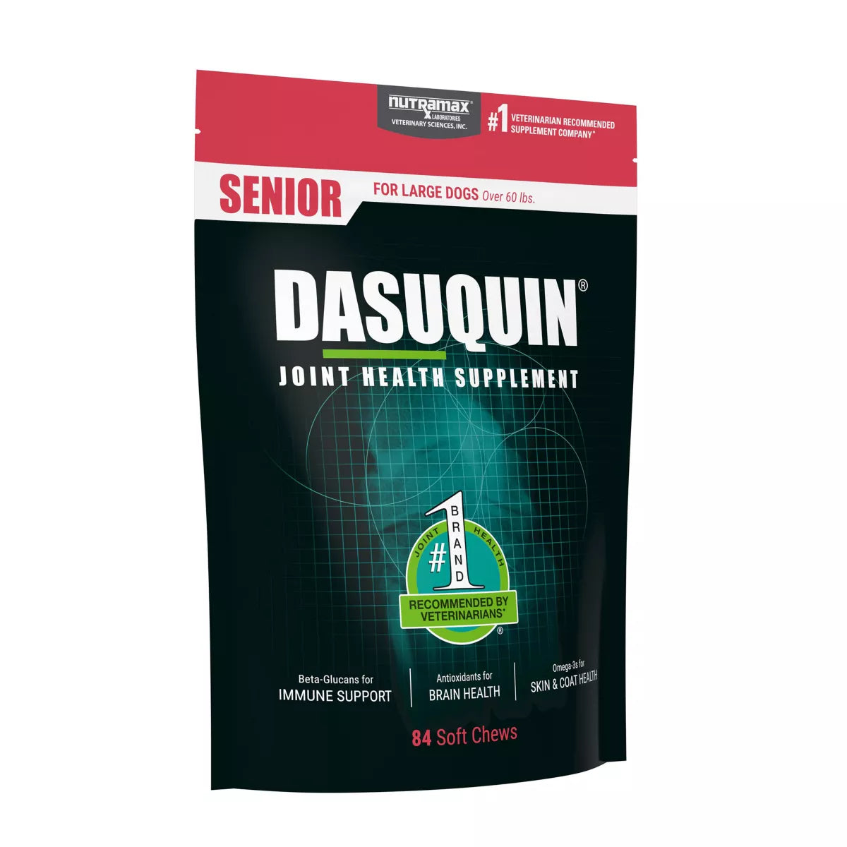 Nutramax Dasuquin® Joint Health Supplement for Large Senior Dogs Over 60 lbs, Soft Chews, 84 Count