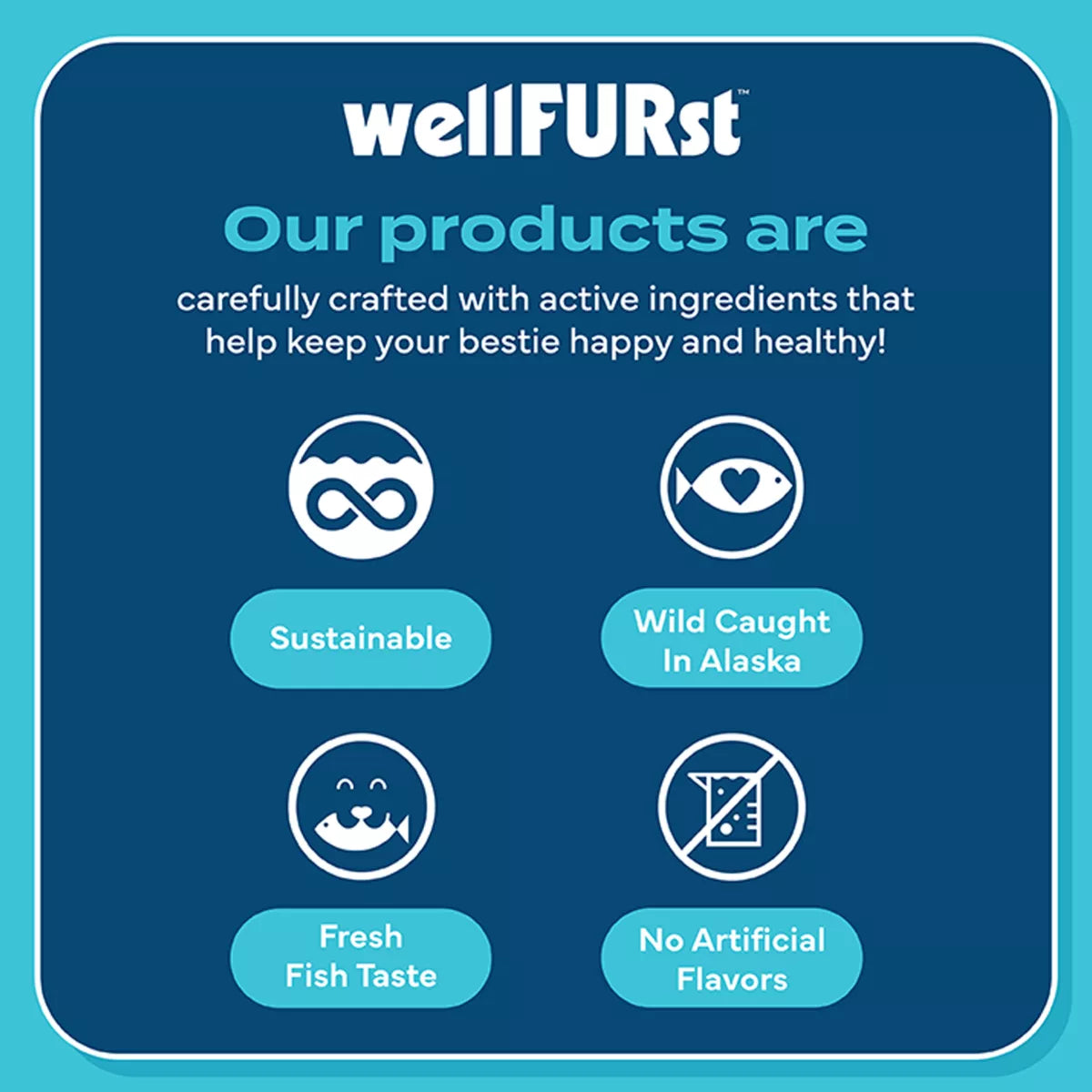 wellFURst Dog Seasonal Allergy Support, Freeze Dried Supplement Made with Wild Alaska Pollock, 30ct