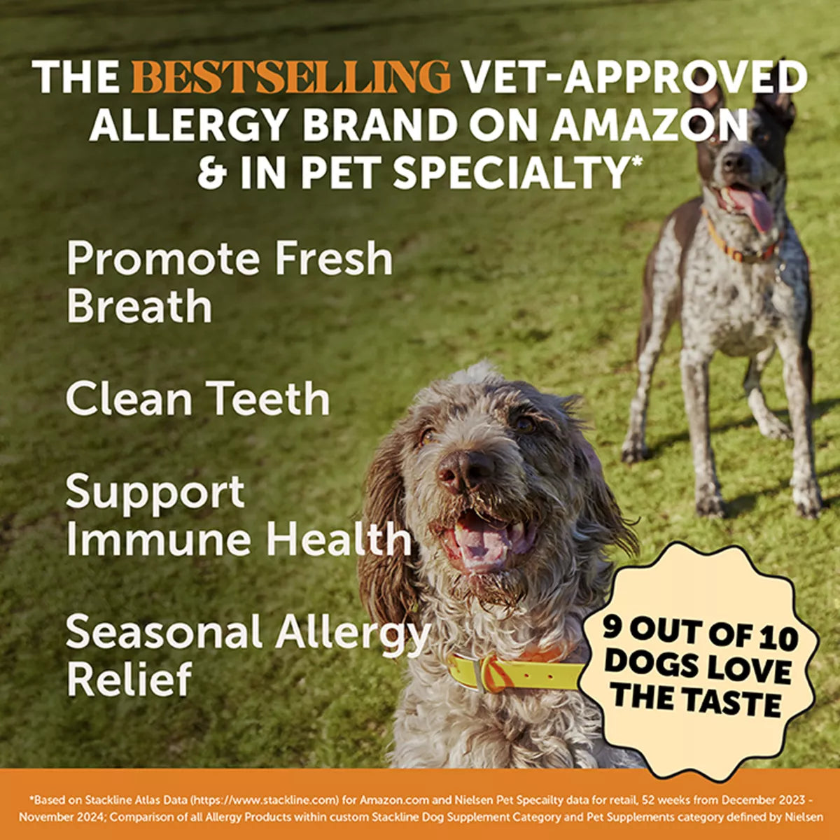 Pet Honesty Dog Allergy Support Fresh Sticks, Pumpkin Peanut Butter Flavored, 30 Count