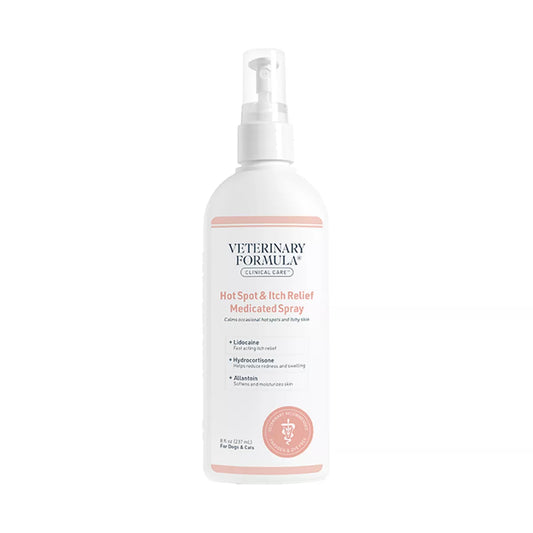 Veterinary Formula Clinical Care Hot Spot & Itch Relief Medicated Spray for Dogs & Cats, 8 Fl Oz