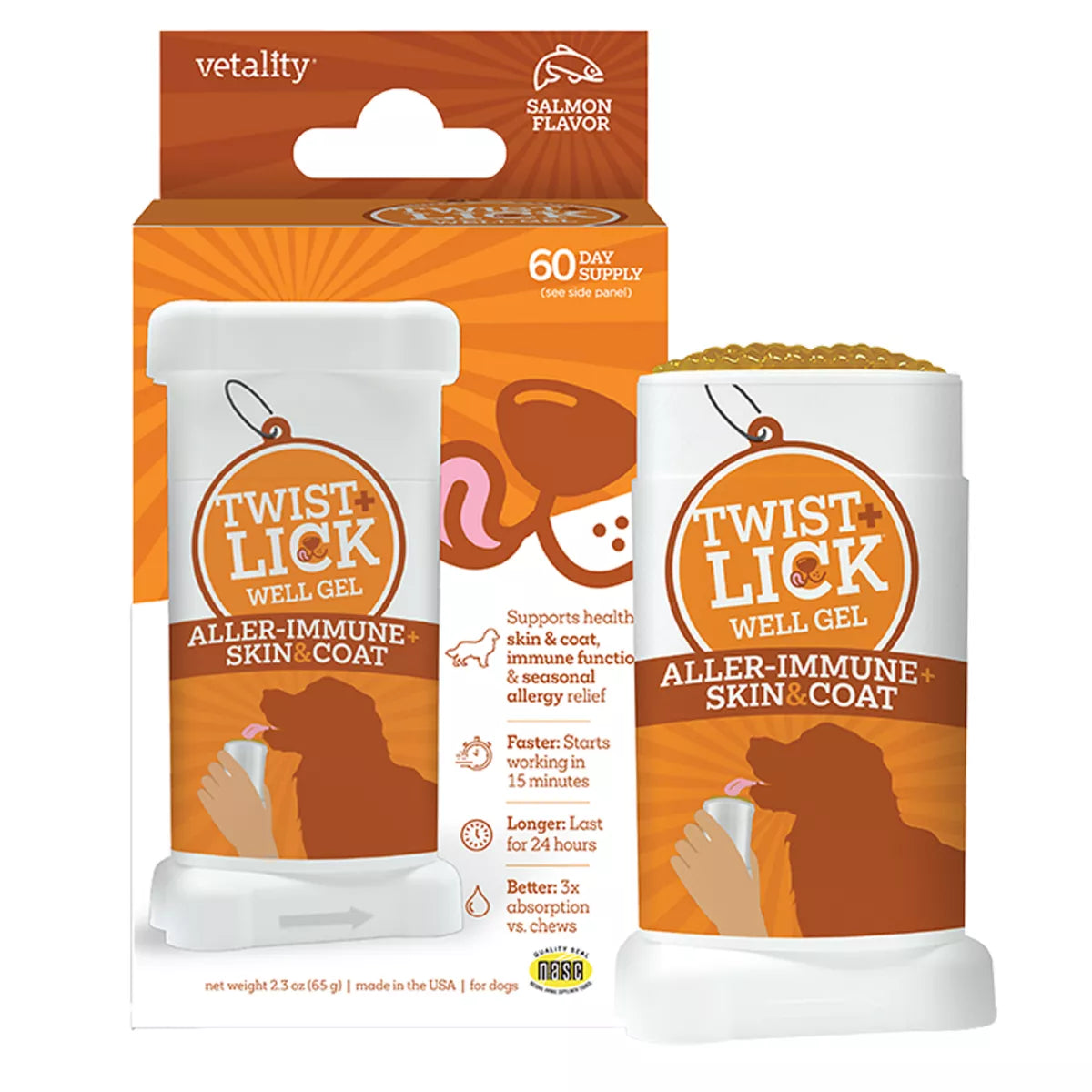 Vetality Twist & Lick Aller-immune + Skin & Coat Supplement 2.3 oz
