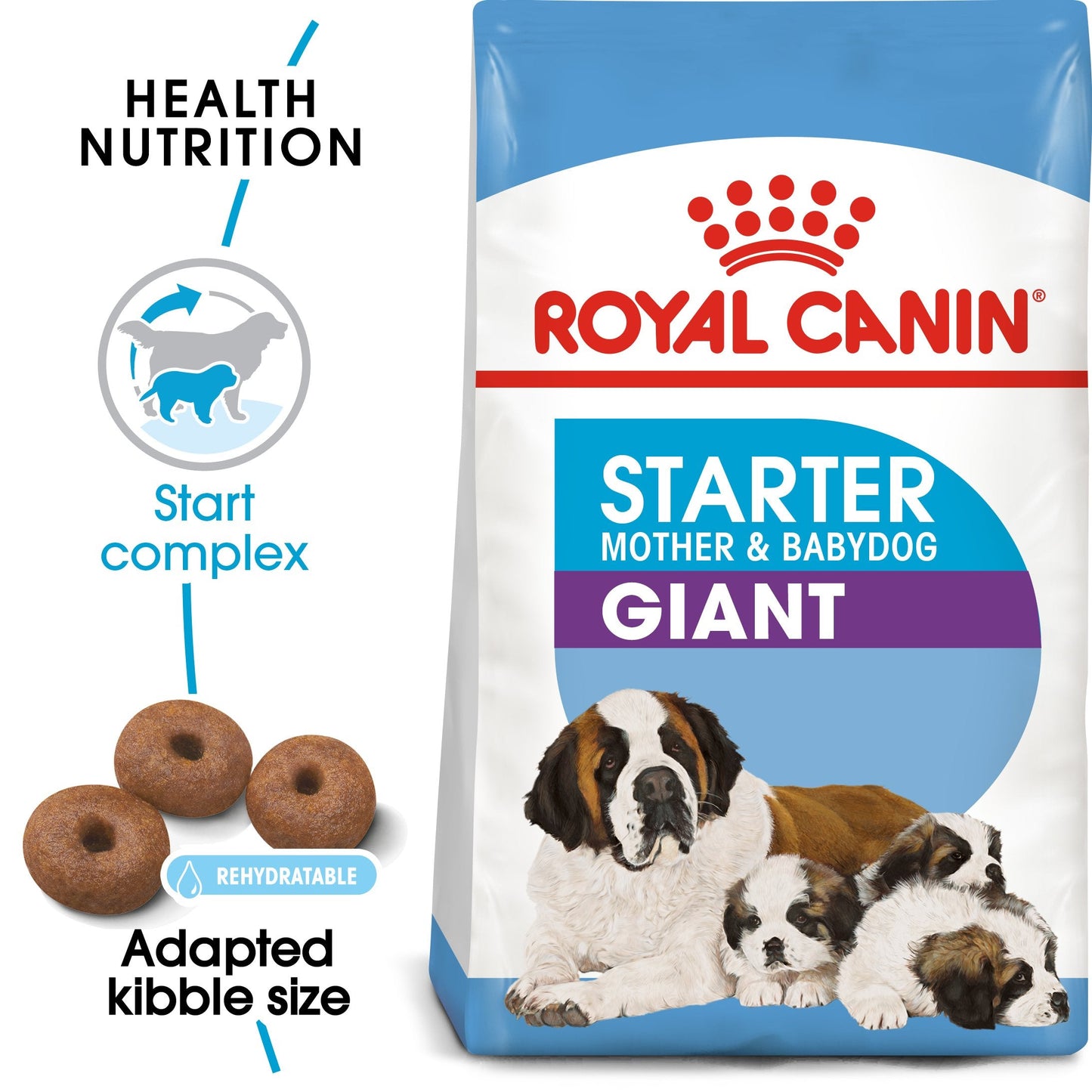 Royal Canin Giant Starter Mother & Babydog (15 KG) - Dry food for giant puppies. Adult weight from 45 KG and over - Mother during gestation and lactation - Weaning puppies up to 2 months