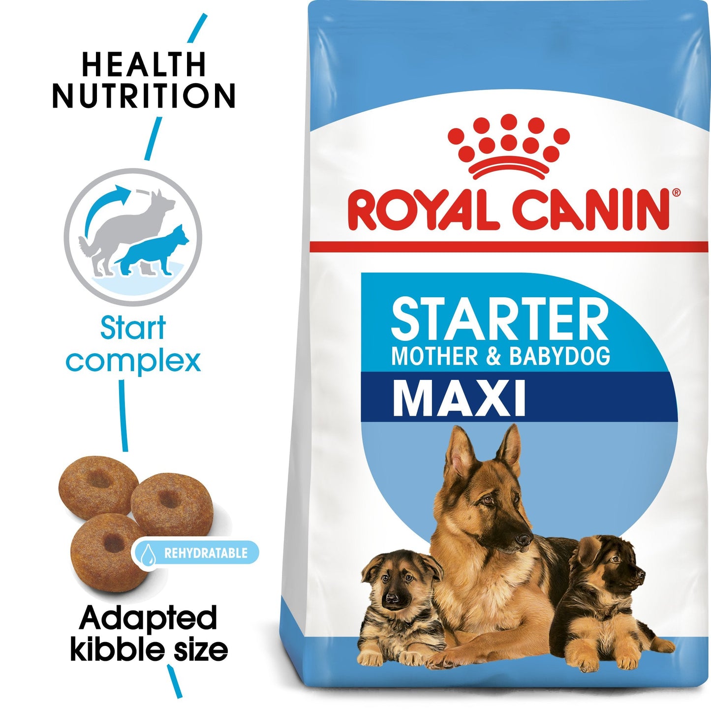 Royal Canin Maxi Starter Mother and Babydog (15 KG) - Dry food for large puppies - Adult weight between 26 and 44 KG. Mother during gestation and lactation - Weaning puppies up to 2 months
